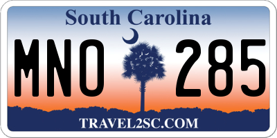 SC license plate MNO285