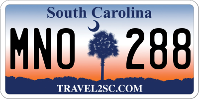 SC license plate MNO288