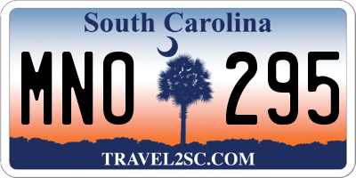 SC license plate MNO295