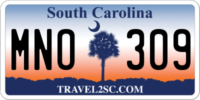 SC license plate MNO309