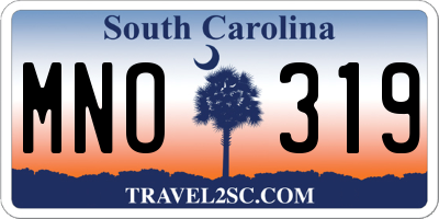 SC license plate MNO319