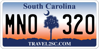 SC license plate MNO320