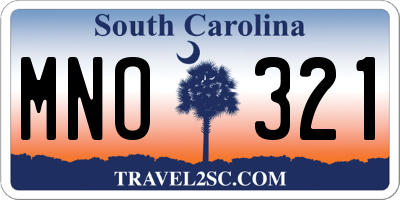 SC license plate MNO321