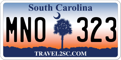 SC license plate MNO323