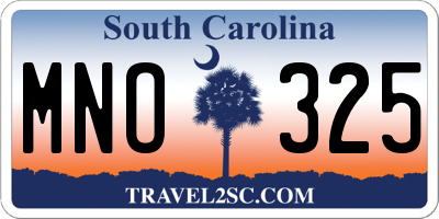 SC license plate MNO325