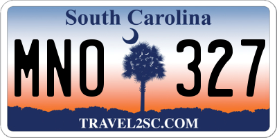 SC license plate MNO327