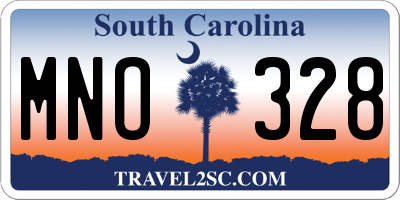 SC license plate MNO328