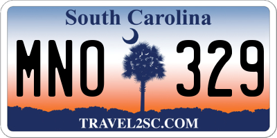 SC license plate MNO329