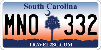 SC license plate MNO332