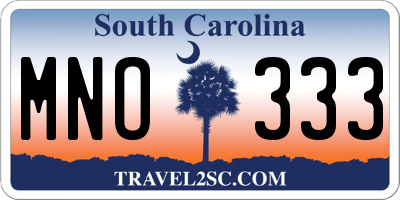 SC license plate MNO333