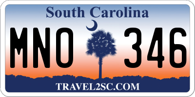 SC license plate MNO346