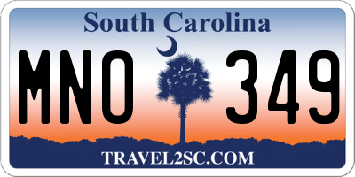 SC license plate MNO349