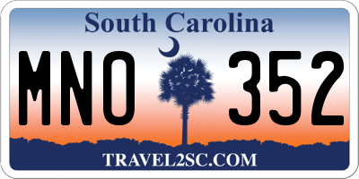 SC license plate MNO352