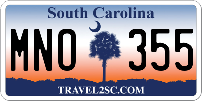 SC license plate MNO355