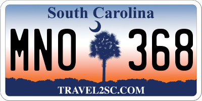 SC license plate MNO368