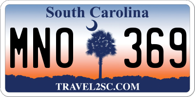 SC license plate MNO369
