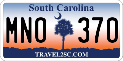 SC license plate MNO370