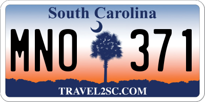 SC license plate MNO371