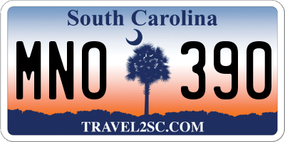 SC license plate MNO390