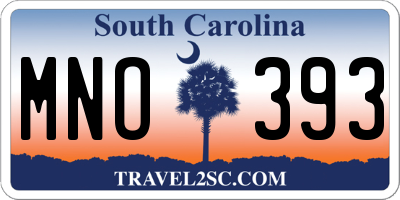 SC license plate MNO393