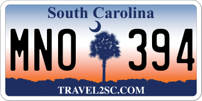 SC license plate MNO394