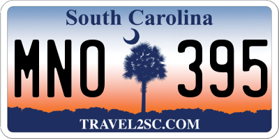SC license plate MNO395