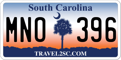 SC license plate MNO396