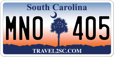 SC license plate MNO405