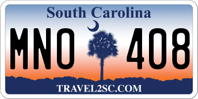 SC license plate MNO408