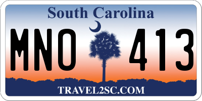 SC license plate MNO413