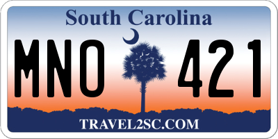 SC license plate MNO421