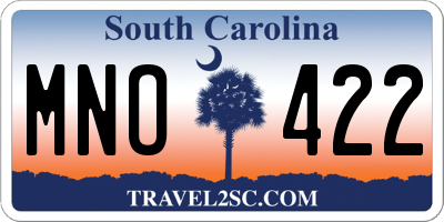 SC license plate MNO422