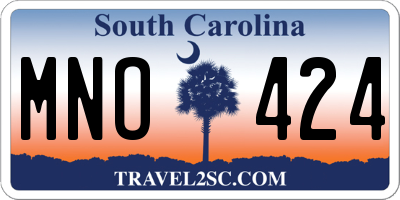 SC license plate MNO424