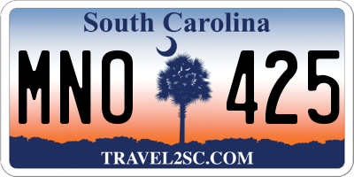 SC license plate MNO425