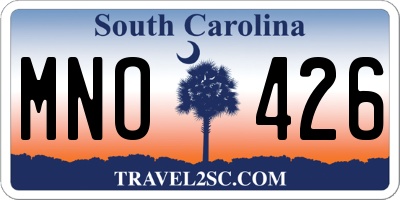SC license plate MNO426