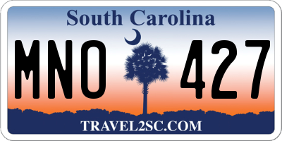 SC license plate MNO427