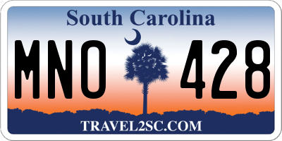 SC license plate MNO428