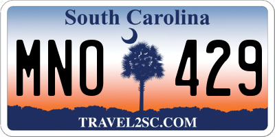 SC license plate MNO429