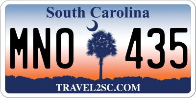 SC license plate MNO435