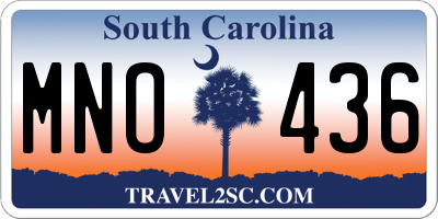 SC license plate MNO436