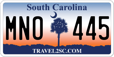 SC license plate MNO445
