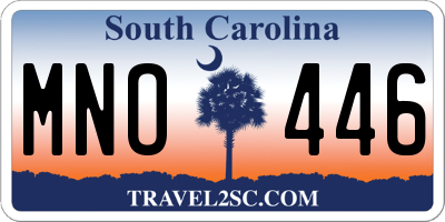 SC license plate MNO446