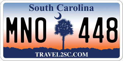SC license plate MNO448