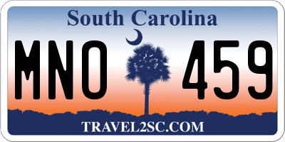 SC license plate MNO459
