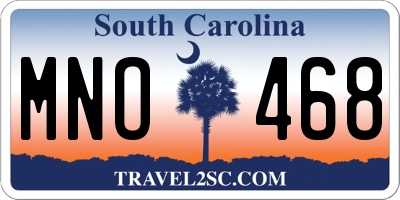 SC license plate MNO468