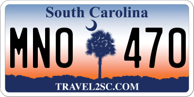 SC license plate MNO470