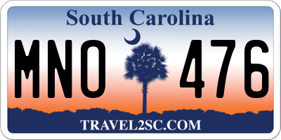 SC license plate MNO476