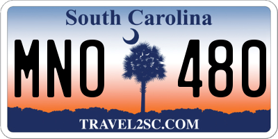 SC license plate MNO480