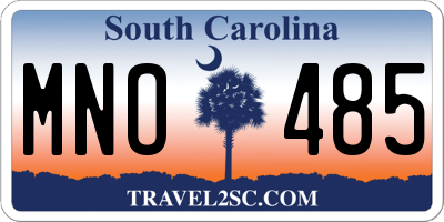 SC license plate MNO485