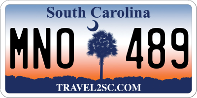 SC license plate MNO489